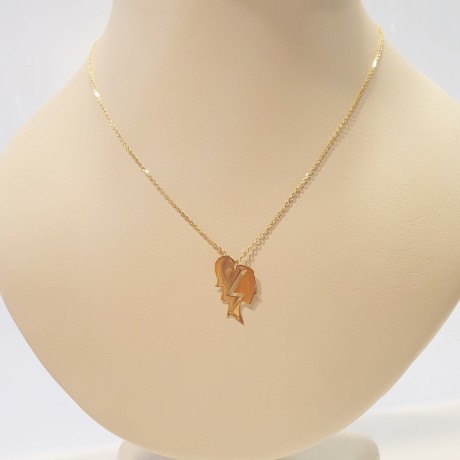 Przejdź do produktu Naszyjnik srebrny Kobieta z błyskawicą - pozłacany