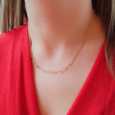 Przejdź do produktu Naszyjnik srebrny SECRET - pozłacany  