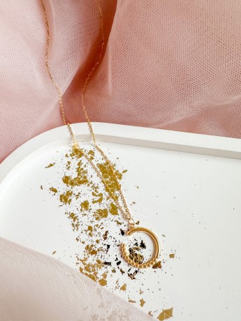 Przejdź do produktu Naszyjnik srebrny LUNA - pozłacany