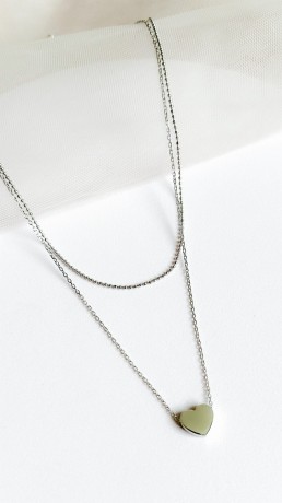Przejdź do produktu Naszyjnik srebrny z sercem DUOlove