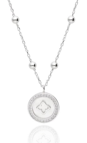 Przejdź do produktu Naszyjnik srebrny PASSIONE z masą perłową