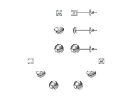 Przejdź do produktu Zestaw kolczyków srebrnych BASIC