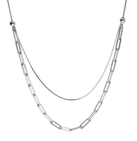 Przejdź do produktu Naszyjnik srebrny podwójny DIVINE