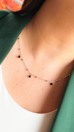 Przejdź do produktu Naszyjnik srebrny NOIR II 