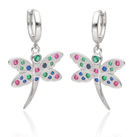 Przejdź do produktu Kolczyki srebrne z ważką