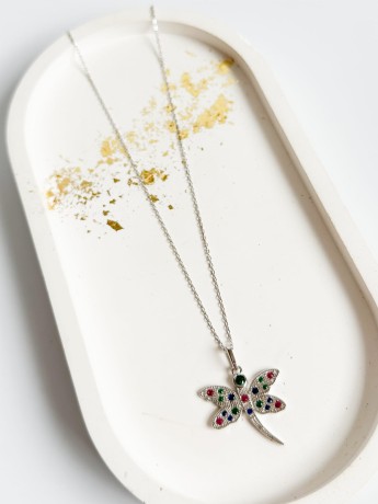 Przejdź do produktu Naszyjnik srebrny z ważką 