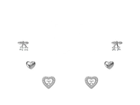 Przejdź do produktu Zestaw trzech par kolczyków srebrnych wisienki