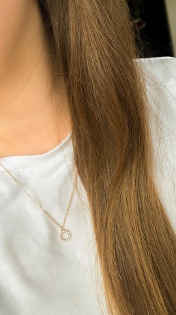 Przejdź do produktu Naszyjnik srebrny KARMA - pozłacany