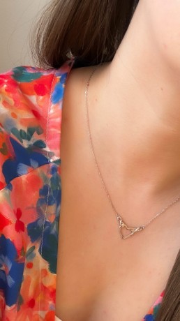 Przejdź do produktu Naszyjnik srebrny z sercem i znakiem nieskończoności SEMPRE TU