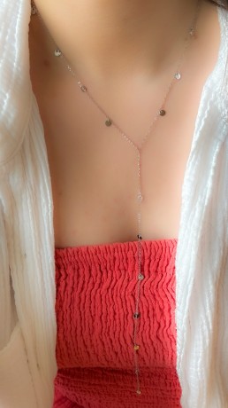 Przejdź do produktu Naszyjnik srebrny krawatka blaszki  GLAM