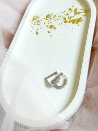 Przejdź do produktu Kolczyki srebrne z cyrkoniami SOFIA 