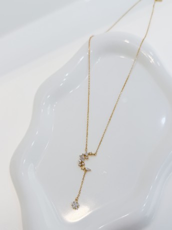 Przejdź do produktu Naszyjnik srebrny księżyc MOON CRYSTAL - pozłacany