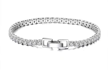 Przejdź do produktu Bransoletka srebrna tenis LUSHIE