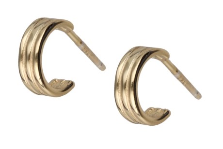 Przejdź do produktu Kolczyki srebrne koła LOVIE - pozłacane 