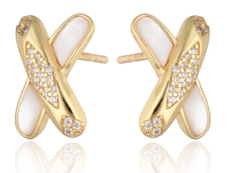 Przejdź do produktu Kolczyki srebrne ROSIE - pozłacane