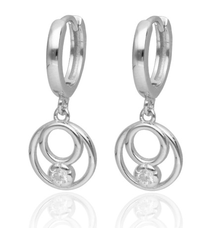 Przejdź do produktu Kolczyki srebrne wiszące GLOSSIE