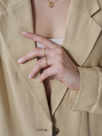 Przejdź do produktu Pierścionek srebrny BLUSHIE - pozłacany