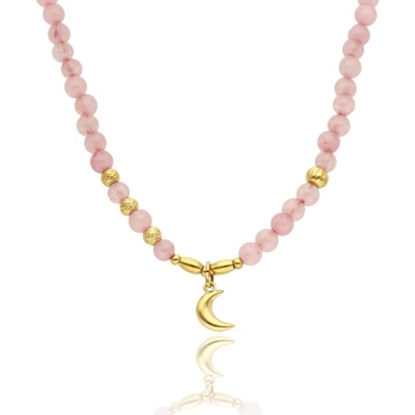 Przejdź do produktu Naszyjnik z kamieni naturalnych z księżycem LUMI