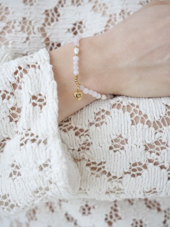 Przejdź do produktu Bransoletka z kamieni naturalnych z sercem RUMI
