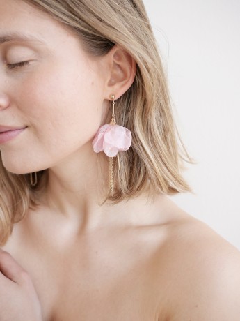 Przejdź do produktu Kolczyki jedwabne róż SORA