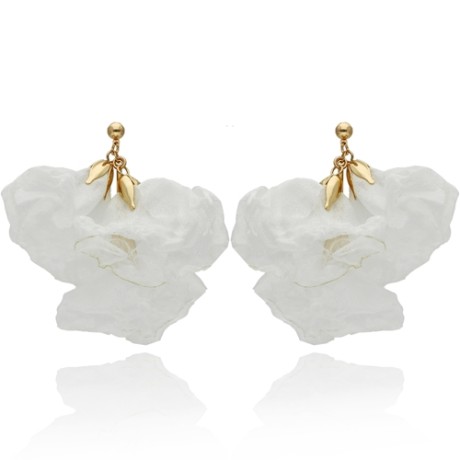 Przejdź do produktu Kolczyki jedwabne biel MIREA