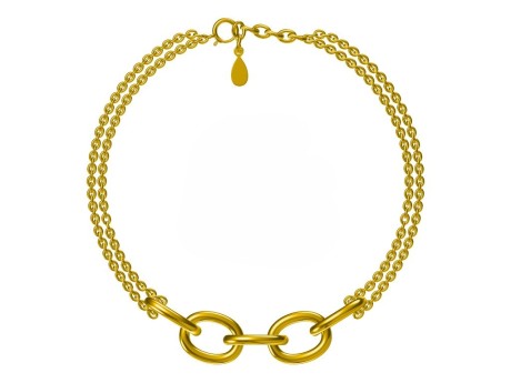 Przejdź do produktu Bransoletka srebrna spinacze OLIA - pozłacana