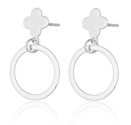 Przejdź do produktu Kolczyki srebrne koniczynki LOU